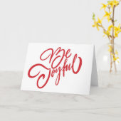 Elegant Be Joyful Holiday Design Kaart (Gele Bloem)