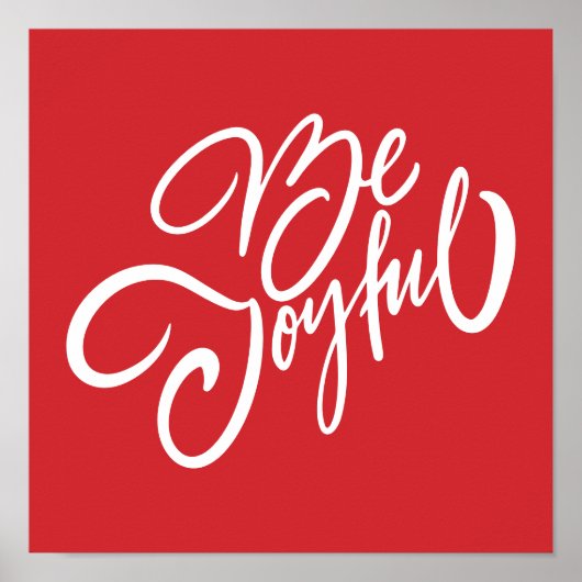Elegant Be Joyful Holiday Design Poster (Voorkant)