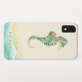 Elegant Beach Botanisch Seahorse Case-Mate iPhone Case (Achterkant (horizontaal))
