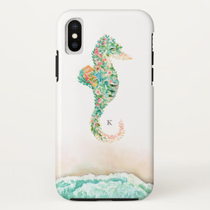 Elegant Beach Botanisch Seahorse iPhone XS Hoesje