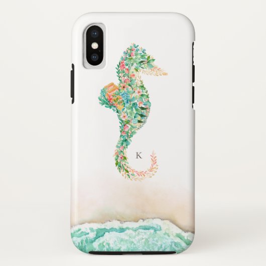 Elegant Beach Botanisch Seahorse Case-Mate iPhone Case (Achterkant)