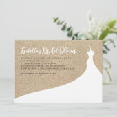 Elegant Beach Bridal Shower Invitation white Kaart (Staand voorkant)