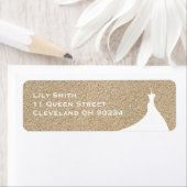 Elegant Beach Bruidsuitnodiging wit label (Insitu)