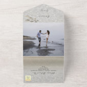 Elegant Beach bruiloft in één uitnodiging (Buitenkant)