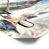 Elegant Beach Classic Wedding Bar Menu Poster (Hoek)