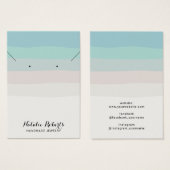 Elegant Beach Colors Jewelry Earning Display Visitekaartje (Voorkant /achterkant)