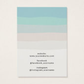 Elegant Beach Colors Jewelry Earning Display Visitekaartje (Achterkant)