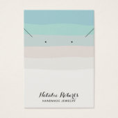 Elegant Beach Colors Jewelry Earning Display Visitekaartje (Voorkant)