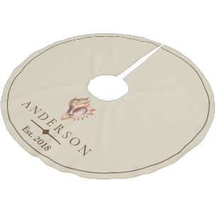 Elegant Beach Conch Seashell   Gepersonaliseerd Kerstboom Rok