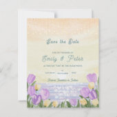 Elegant Beach Destination Wedding Save the Date (Voorkant)