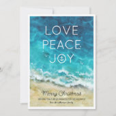 Elegant Beach-kerstfeestkaart Feestdagenkaart (Voorkant)