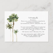 Elégant Beach Mariage Détails Carte de clôture (Devant)