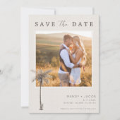 Elegant Beach Photo Wedding Save the Date (Voorkant)