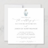 Elegant Beach Seashell Modern Script Weddenschap Magnetische Uitnodiging (Voorkant)
