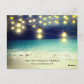 Elegant Beach Summer Wedding Briefkaart (Achterkant)