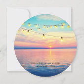 Elégant Beach Summer Wedding Enregistrer la carte (Dos)