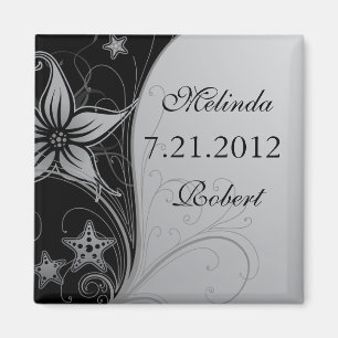 Elegant Beach Theme Save the Date Magneten