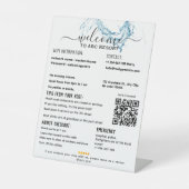 Elegant Beach Vakantiehuis Welkom Pedest Reclamebord Met Voetstuk (Voorkant)