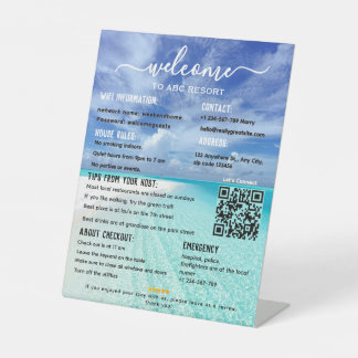 Elegant Beach Vakantiehuis Welkom Pedest Reclamebord Met Voetstuk