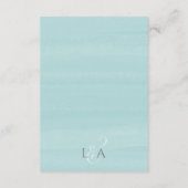 Elegant Beach Waterverf Ocean Details QR Code Informatiekaartje (Achterkant)