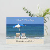Elegant Beach Weddenschappen Kaart (Staand voorkant)