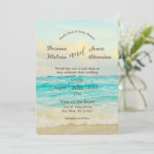 Elégant Beach Wedding Invitation (Debout devant)