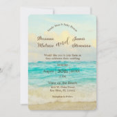 Elégant Beach Wedding Invitation (Devant)