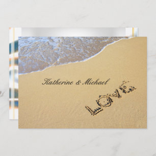 Elégant Beach Wedding Invitation