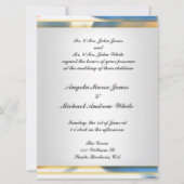 Elegant Beach Wedding Invitation Red Hearts Kaart (Achterkant)