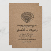 Elegant Beach Wedding Kaart (Voorkant / Achterkant)