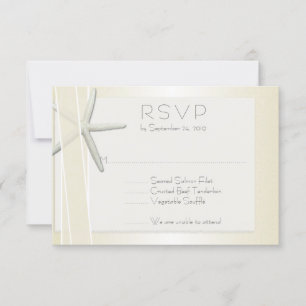 Elegant Beach Wedding RSVP Bayside Starfish Kaartje
