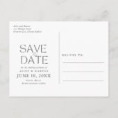 Elegant Beach Wedding Save the Date Aankondigingskaart (Achterkant)