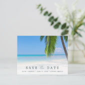 Elegant Beach Wedding Save the Date Aankondigingskaart (Staand voorkant)