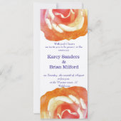 Elégant, Beau Faire-part de mariage Rose (Dos)