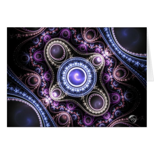 Elégant, Beau Unique Flambant Fractal Art (Devant Horizontal)