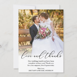 Elegant Beauful Calligraphy Love Bedankt Wedding