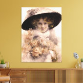  Elegant Beauful Lady Portret Canvas Afdruk (Insitu (Woonkamer))
