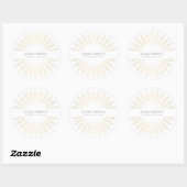 Elegant Beauty Gold Sunburst Ronde Sticker (Vel)