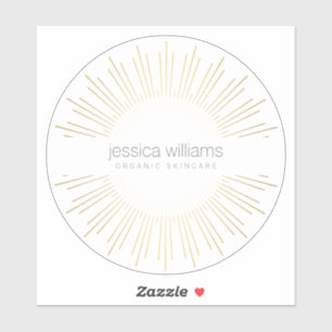 Elegant Beauty Gold Sunburst Sticker