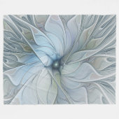 Elegant Beauty Modern Abstract Fractal Art Flower Fleece Deken (Voorkant (Horizontaal))