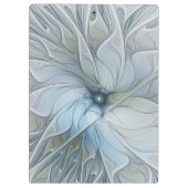 Elegant Beauty Modern Abstract Fractal Art Flower Klembord (Achterkant)