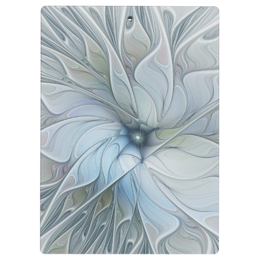 Elegant Beauty Modern Abstract Fractal Art Flower Klembord (Achterkant)