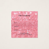 Elegant Beauty Salon Cadeaubon Kaart – Eenvoudig (Achterkant)