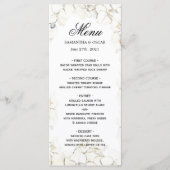 Elegant Beauty White Orchids Lijst Menu (Voorkant)