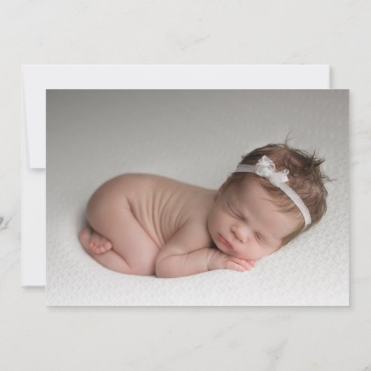 Elégant bébé fille 2 Faire-part de naissance photo (Dos)