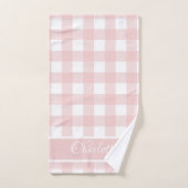 Élégant bébé moderne rose blanc Chèques Buffalo bl (Serviette à main)