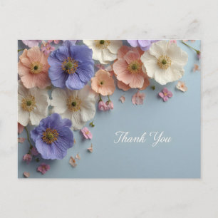 Elegant Bedankje Ontwerp met een Pastel Arrangemen Feestdagenkaart