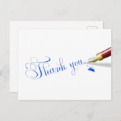 Elegant bedankscript  briefkaart (Voorkant / Achterkant)