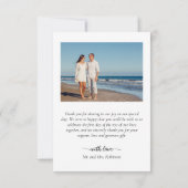 Elegant bedankt jullie collage bruiloft met kallig (Achterkant)