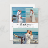 Elegant bedankt jullie collage bruiloft met kallig (Voorkant / Achterkant)